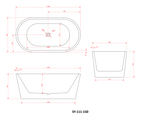1500x750x580 Charming Collection Bathtub Gloss White
