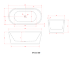 1600x750x580 Charming Collection Bathtub Gloss White