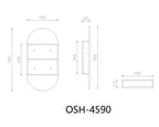 Krystal  900x450x150 mmm Shaving Mirror Cabinet