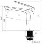 Norico Esperia Series Short Basin Mixer Matt Black