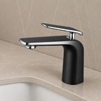 Norico Esperia Series Short Basin Mixer Matte Black & Chrome