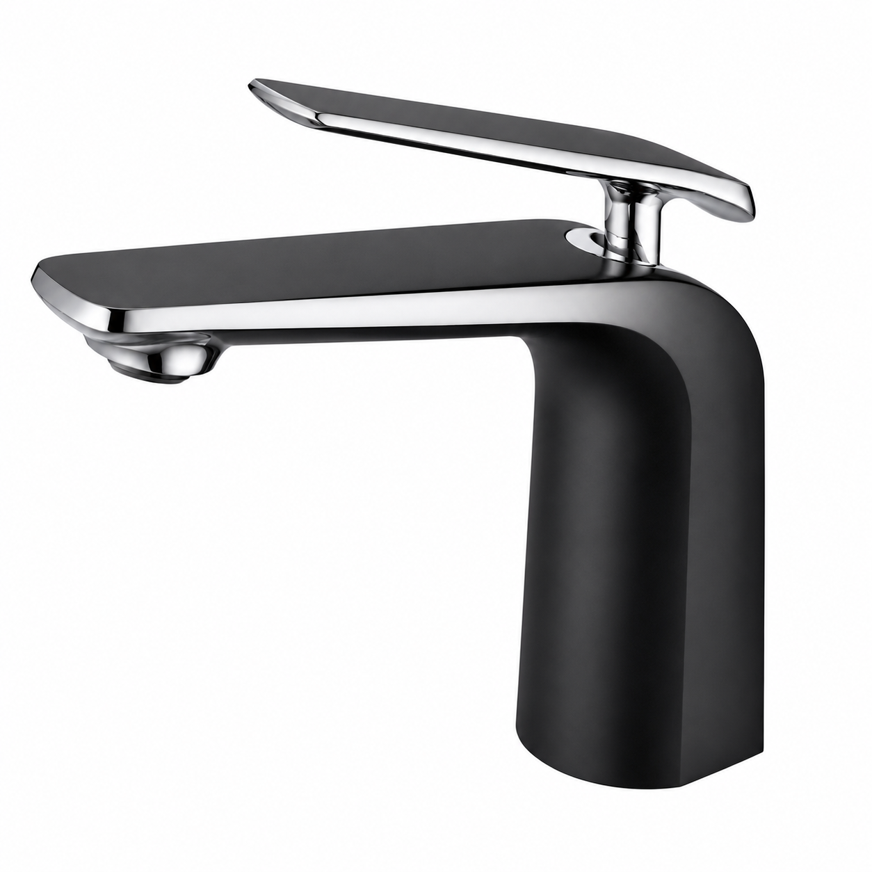 Norico Esperia Series Short Basin Mixer Matte Black & Chrome