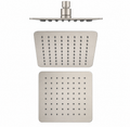 Slim Square Rainfall Shower Head 250mm Brushed Nickel