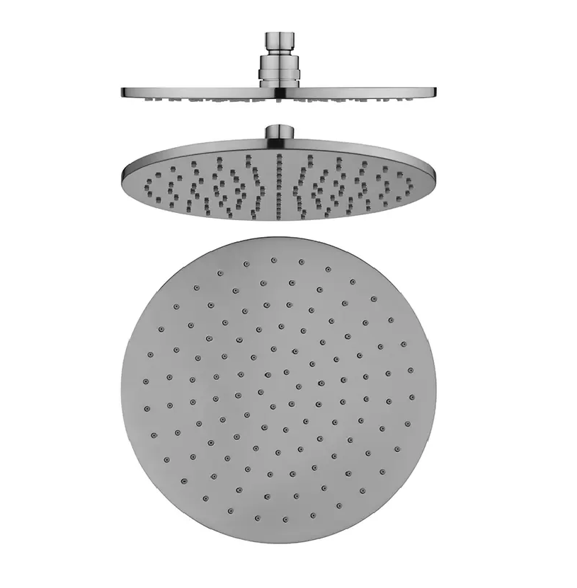 Round Rainfall Shower Head 250mm Brass Brushed Nickel