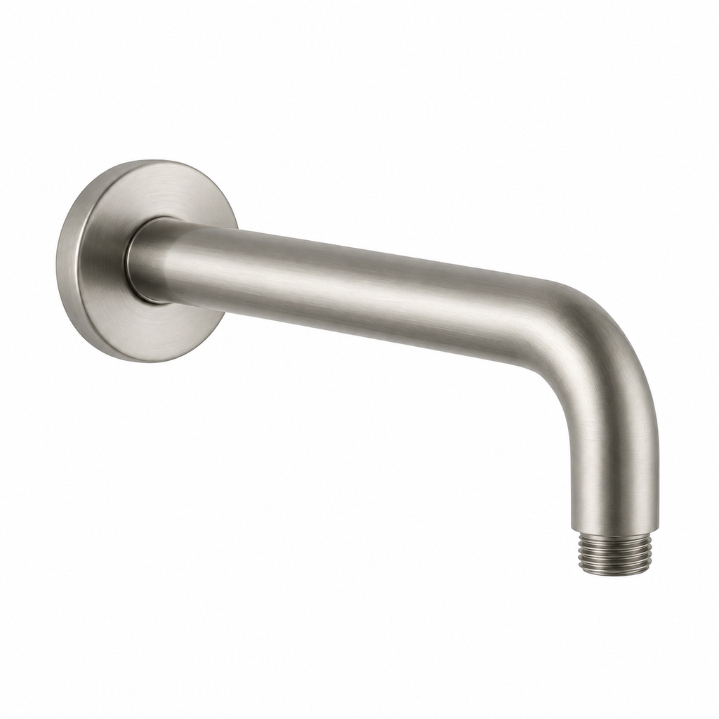 Shower Arm 400mm Round Stainless Steel Wall Mounted Brushed Nickel