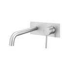 LUCID PIN Series Wall Basin/Bathtub Mixer with Spout Brushed Nickel