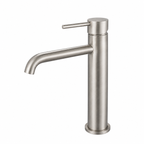 LUCID PIN Series Round Tall Basin Mixer Brushed Nickel