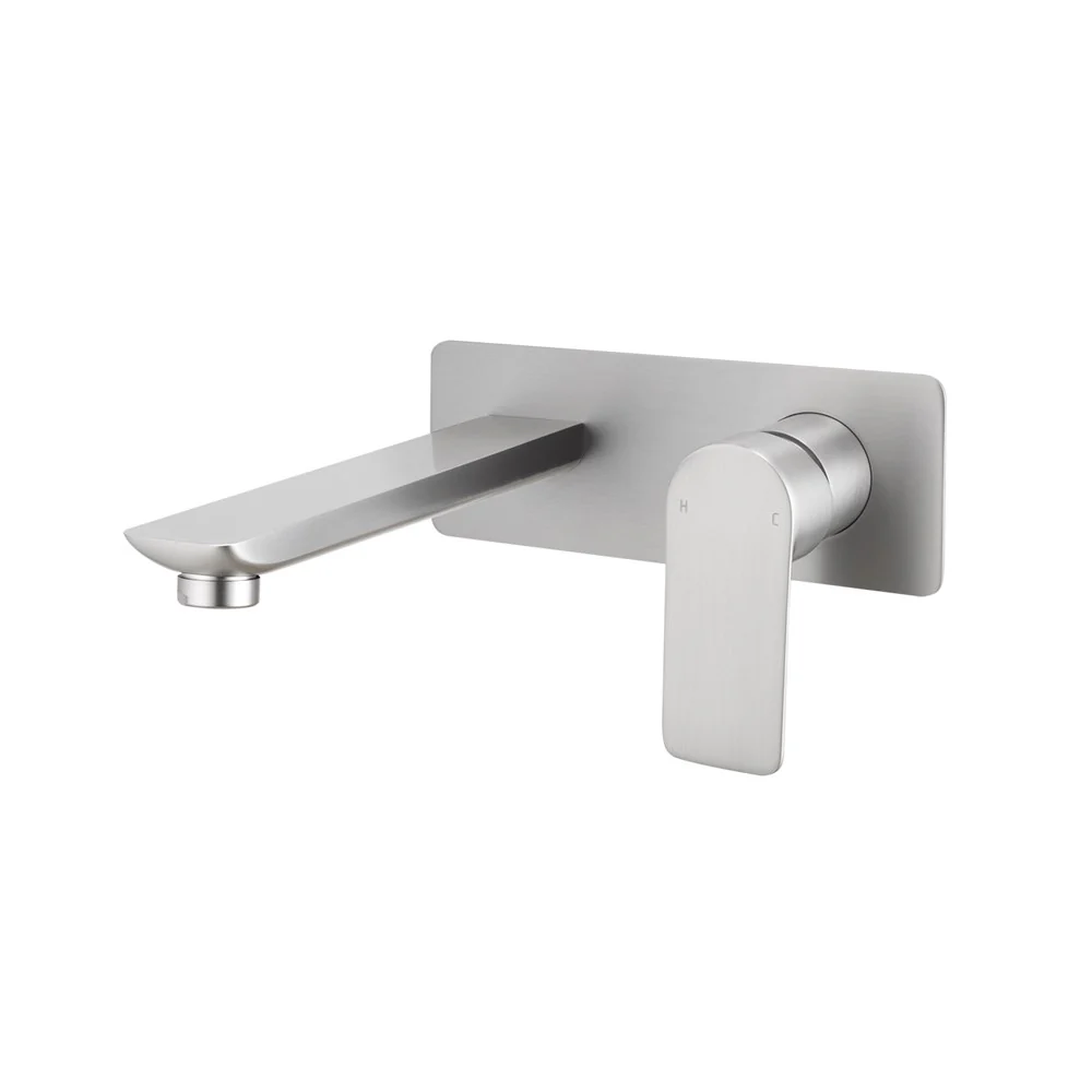 VOG Series Wall Basin/Bathtub Mixer with Spout Brushed Nickel
