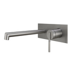 CADDENCE Series Wall Basin/Bathtub Mixer with Spout Brushed Nickel