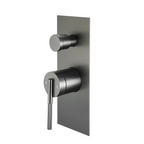 CADDENCE  Series Shower/Bath Wall Mixer with Diverter Brushed Gun Metal Grey