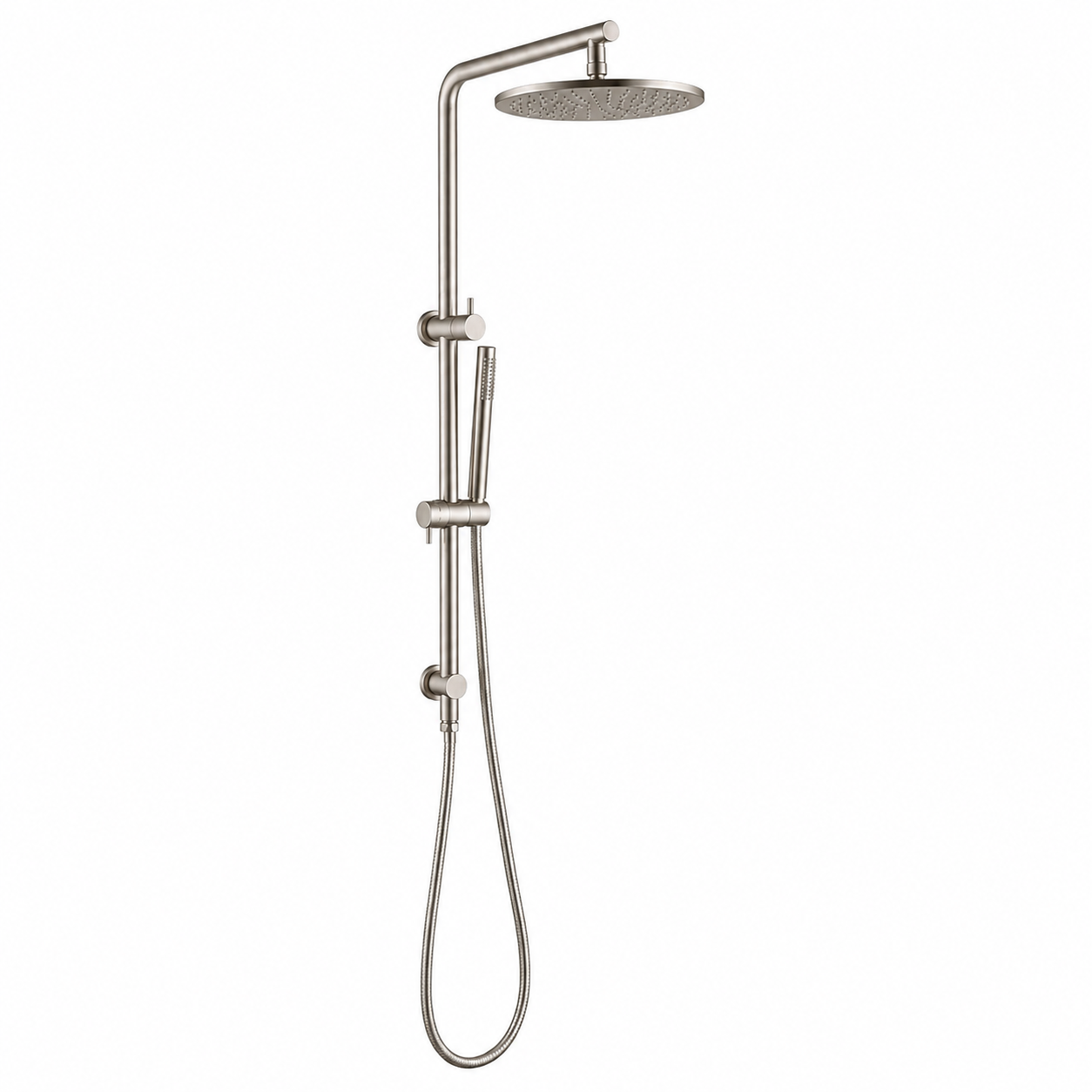 Shower Station (Shower Set) Top Water Inlet 250 Round Brushed Nickel