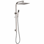 Shower Station (Shower Set) Top Water Inlet 250 Square Brushed Nickel