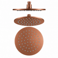 Round Rainfall Shower Head 250mm Brass Brushed Copper