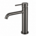 LUCID PIN Series Round Tall Basin Mixer Brushed Gun Metal Grey