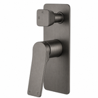RUSHY Series Shower/Bath Wall Mixer with Diverter Brushed Gun Metal Grey