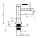 CADDENCE Series Short Basin Mixer Brushed Gun Metal Grey