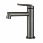CADDENCE Series Short Basin Mixer Brushed Gun Metal Grey