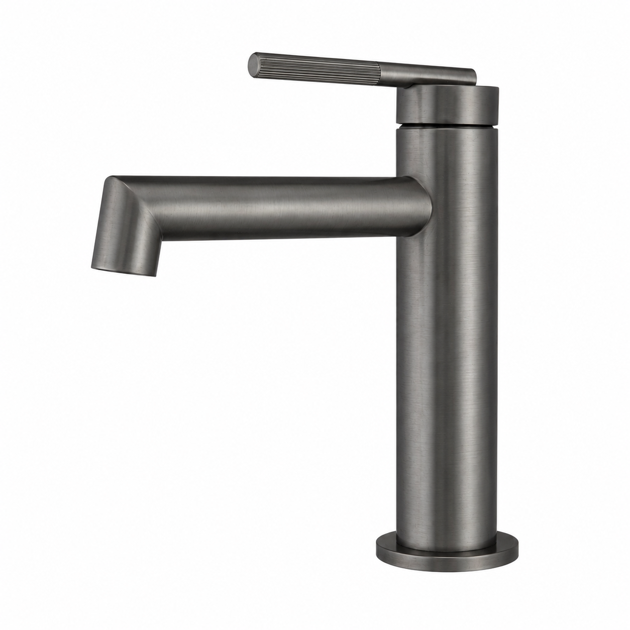 CADDENCE Series Short Basin Mixer Brushed Gun Metal Grey