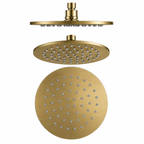 Round Rainfall Shower Head 250mm Brass Brushed Brass