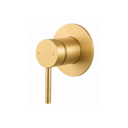 LUCID PIN Series Wall Mixer 80MM Cover Plate Brushed Brass