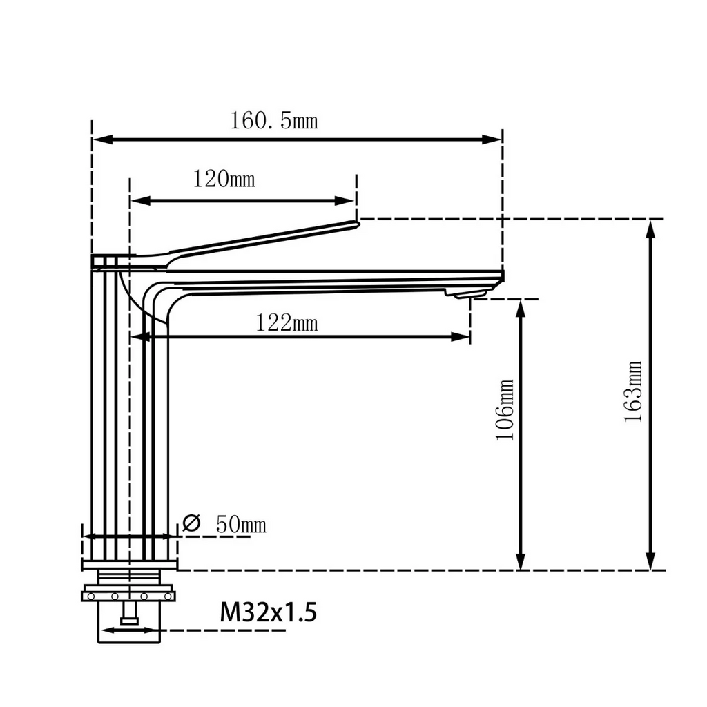 RUSHY Series Short Basin Mixer Brushed Brass