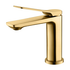 RUSHY Series Short Basin Mixer Brushed Brass