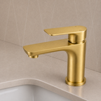 VOG Series Short Basin Mixer Brushed Yellow Gold
