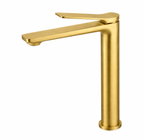 RUSHY Series Tall Basin Mixer Brushed Yellow Gold