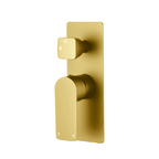 VOG Series Shower/Bath Wall Mixer with Diverter Brushed Brass