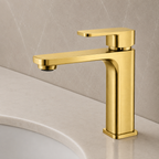 IVANO Series Short Basin Mixer Brushed Yellow Gold