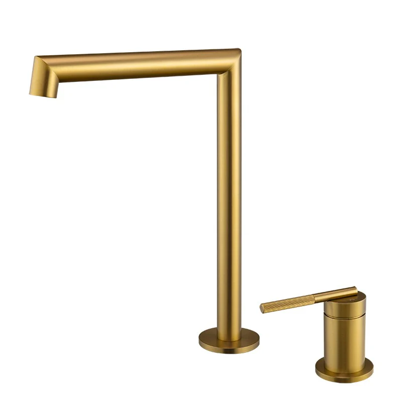 CADDENCE Series Tall Basin Mixer Brushed Brass