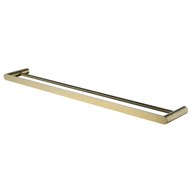 RUSHY Towel Rail Double 600mm Brushed Brass