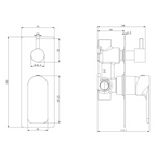VOG Series Shower/Bath Wall Mixer with Diverter Matte Black