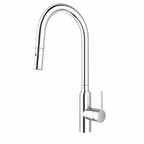 NAVONA Series Kitchen / Laundry Carysil Round Pull Mixer Tap Chrome