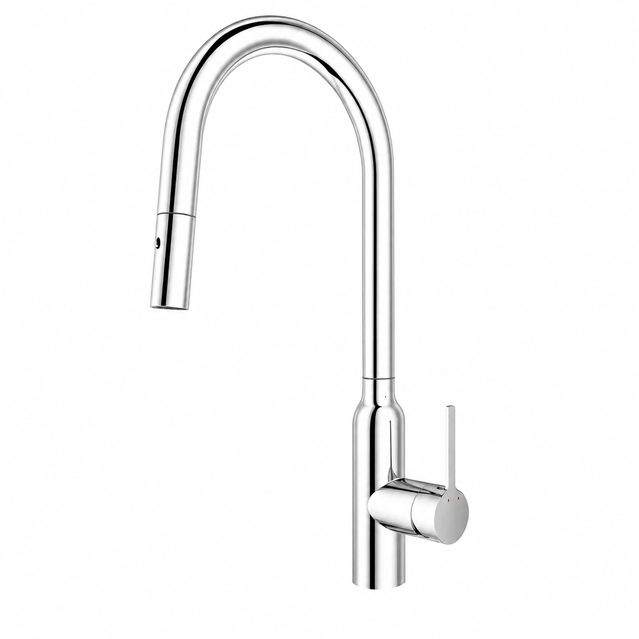 NAVONA Series Kitchen / Laundry Carysil Round Pull Mixer Tap Chrome