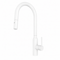 NAVONA Series Kitchen / Laundry Carysil Round Pull Mixer Tap Granite White