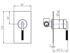 CADDENCE Series Wall Mixer Brushed Nickel