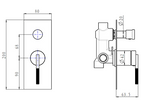 CADDENCE  Series Shower/Bath Wall Mixer with Diverter Brushed Nickel