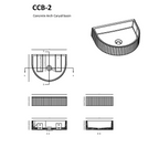 Ceramic Basin Carysil Fluted Arch Concrete Above Counter Matte White