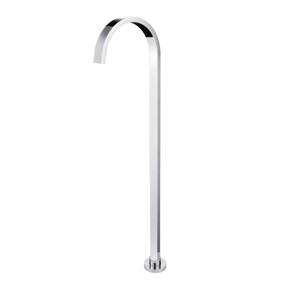 Floor Standing Bath Spout Square Chrome