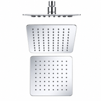 Slim Square Rainfall Shower Head 250mm Chrome