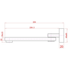 BLAZE Series Basin/Bathtub Wall Spout Chrome