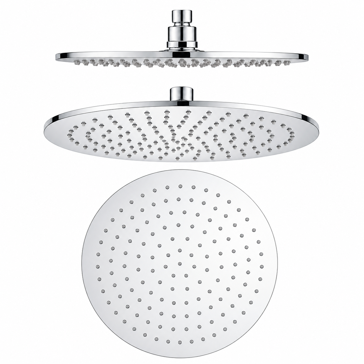 Slim Round Rainfall Shower Head 350mm Stainless steel Chrome