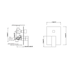 BLAZE Series Shower/Bath Wall Mixer with Diverter Chrome