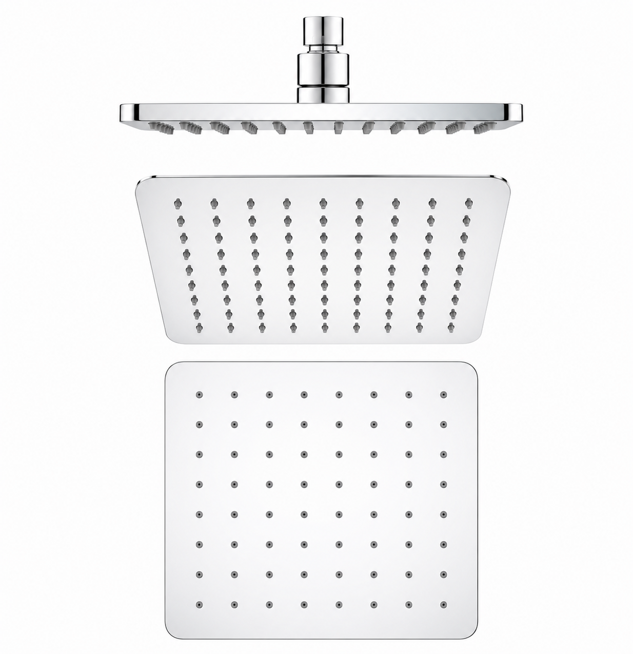 Square Rainfall Shower Head 200mm ABS Chrome