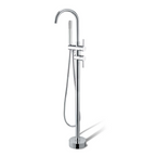Freestanding Mixer With Diverter & Handheld Shower Round Chrome