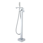 Freestanding Mixer With Diverter & Handheld Shower Square Chrome