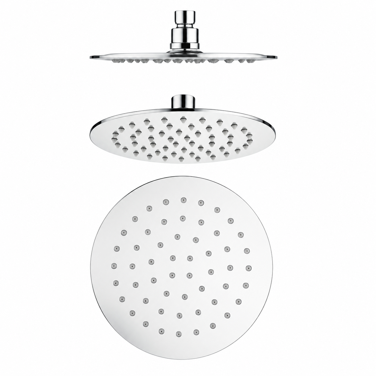Slim Round Rainfall Shower Head 200mm Chrome