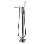 Freestanding Mixer With Diverter & Handheld Shower Round Chrome (Brass)