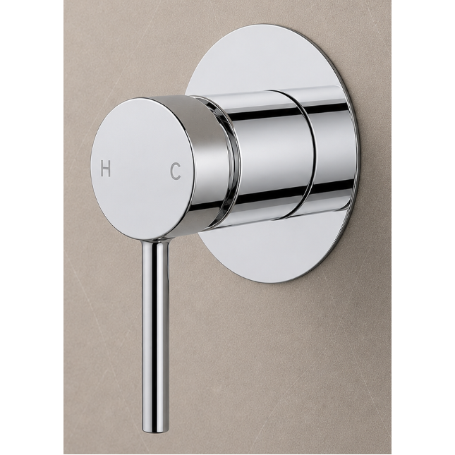 LUCID PIN Series Wall Mixer 80MM Cover Plate Chrome
